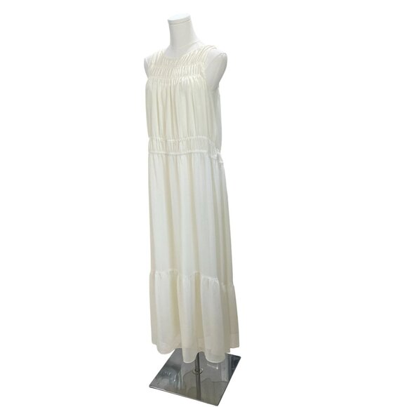 A New Day Cream Maxi Dress Small Romantic Cottagecore Soft Girl Ethereal Cruise - Picture 6 of 12